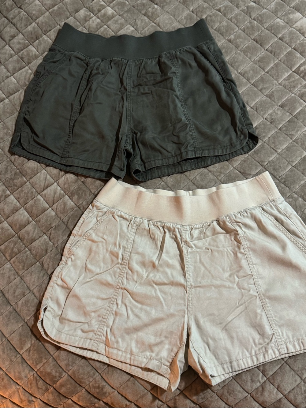 Everyday Women's Athletic Pull-On Shorts — olive green & khaki BUNDLE - Picture 2 of 11